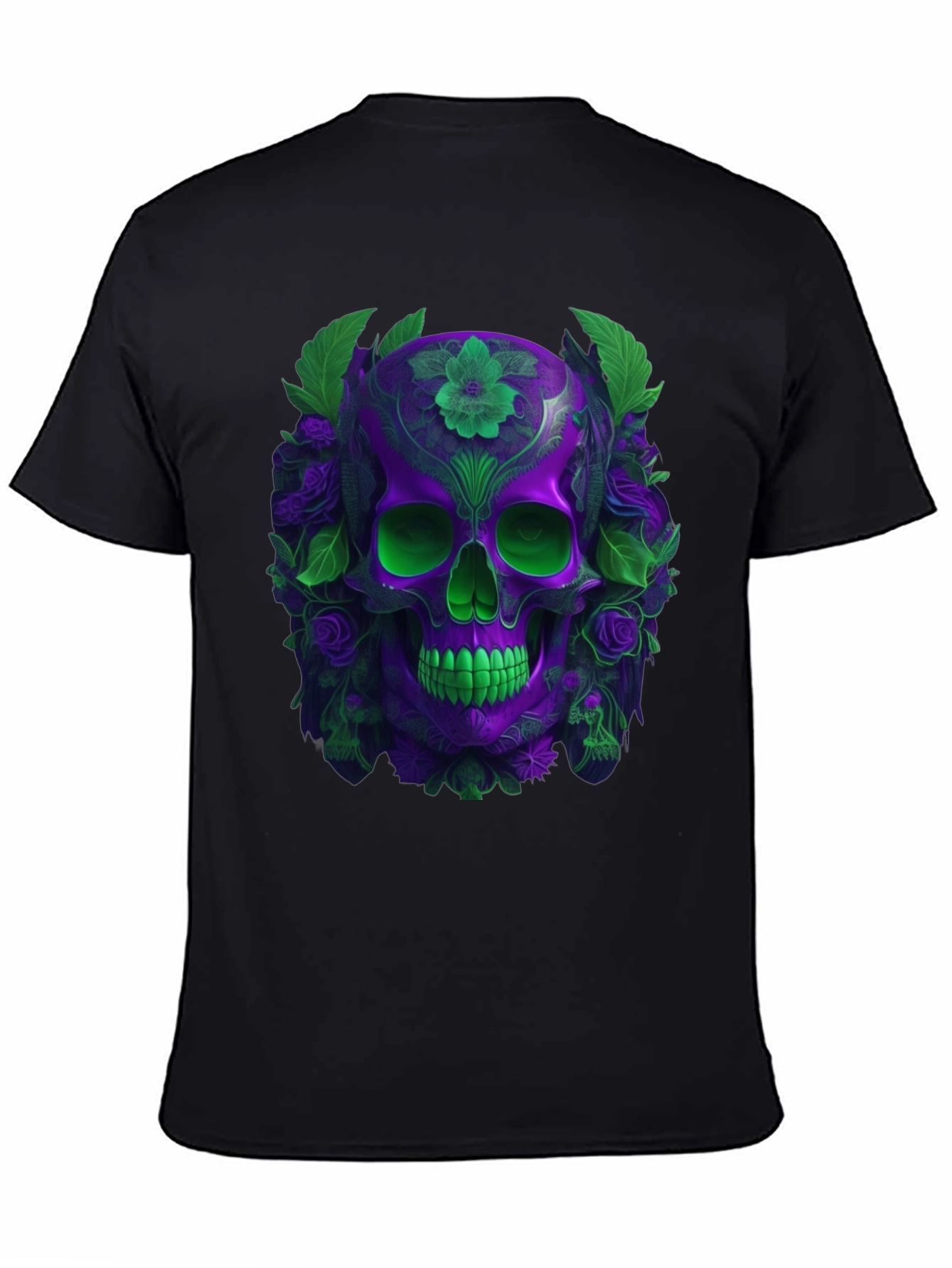 Floral Skull Graphic T-Shirt