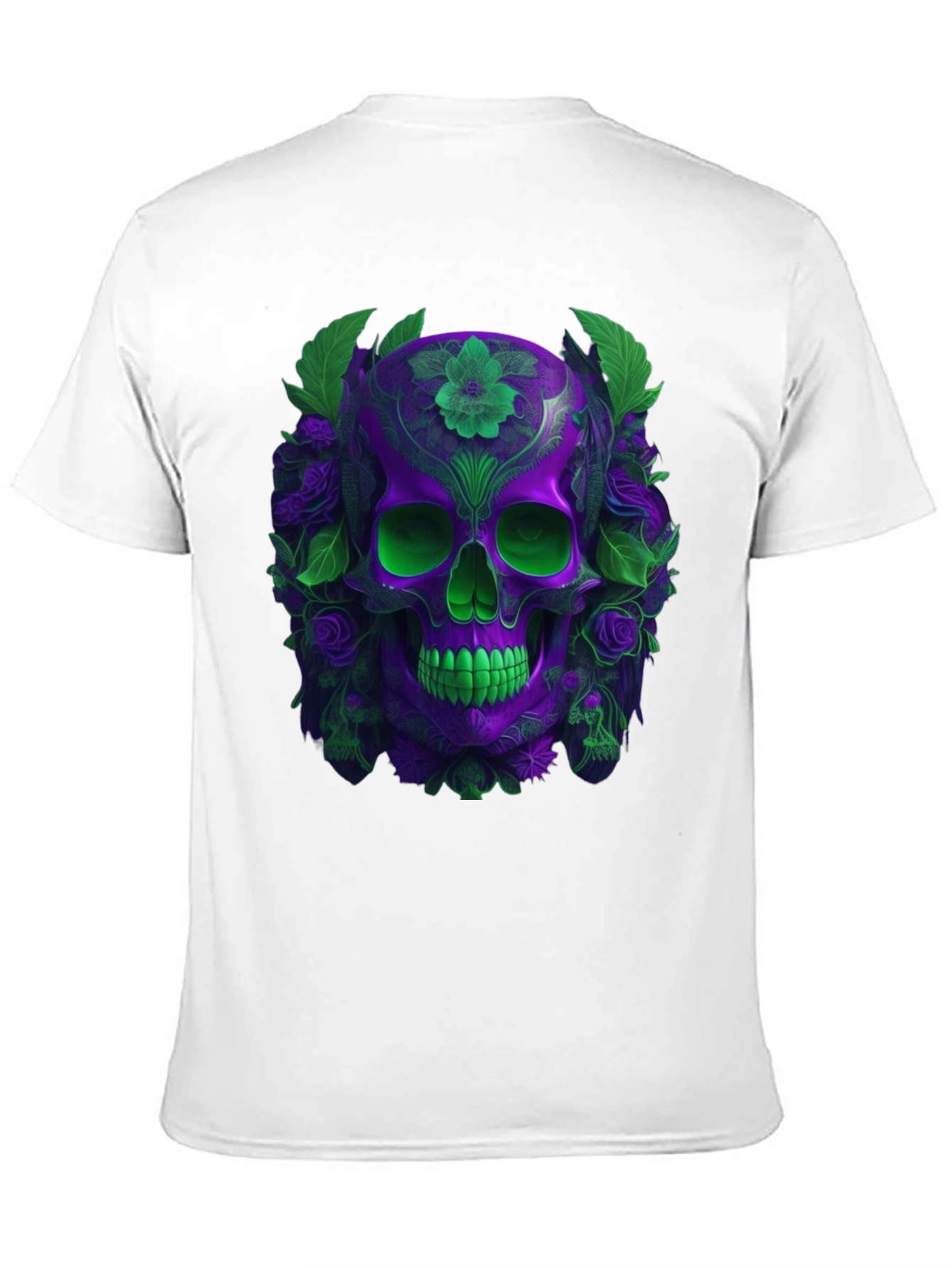 Floral Skull Graphic T-Shirt