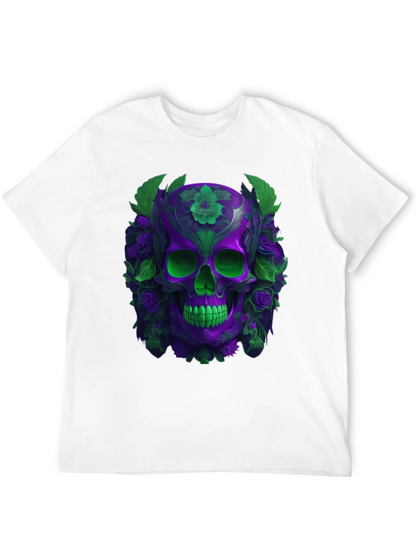 Floral Skull Graphic T-Shirt