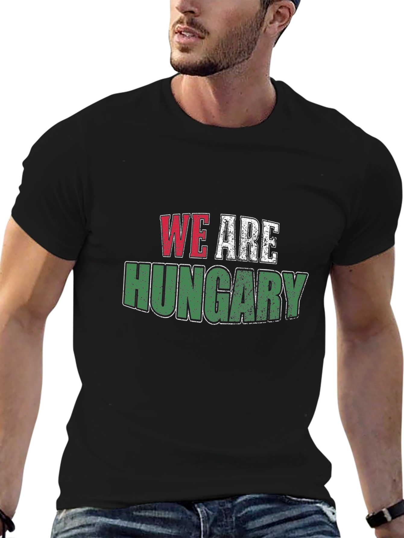 We Are Hungary T-Shirt - Black Cotton Tee