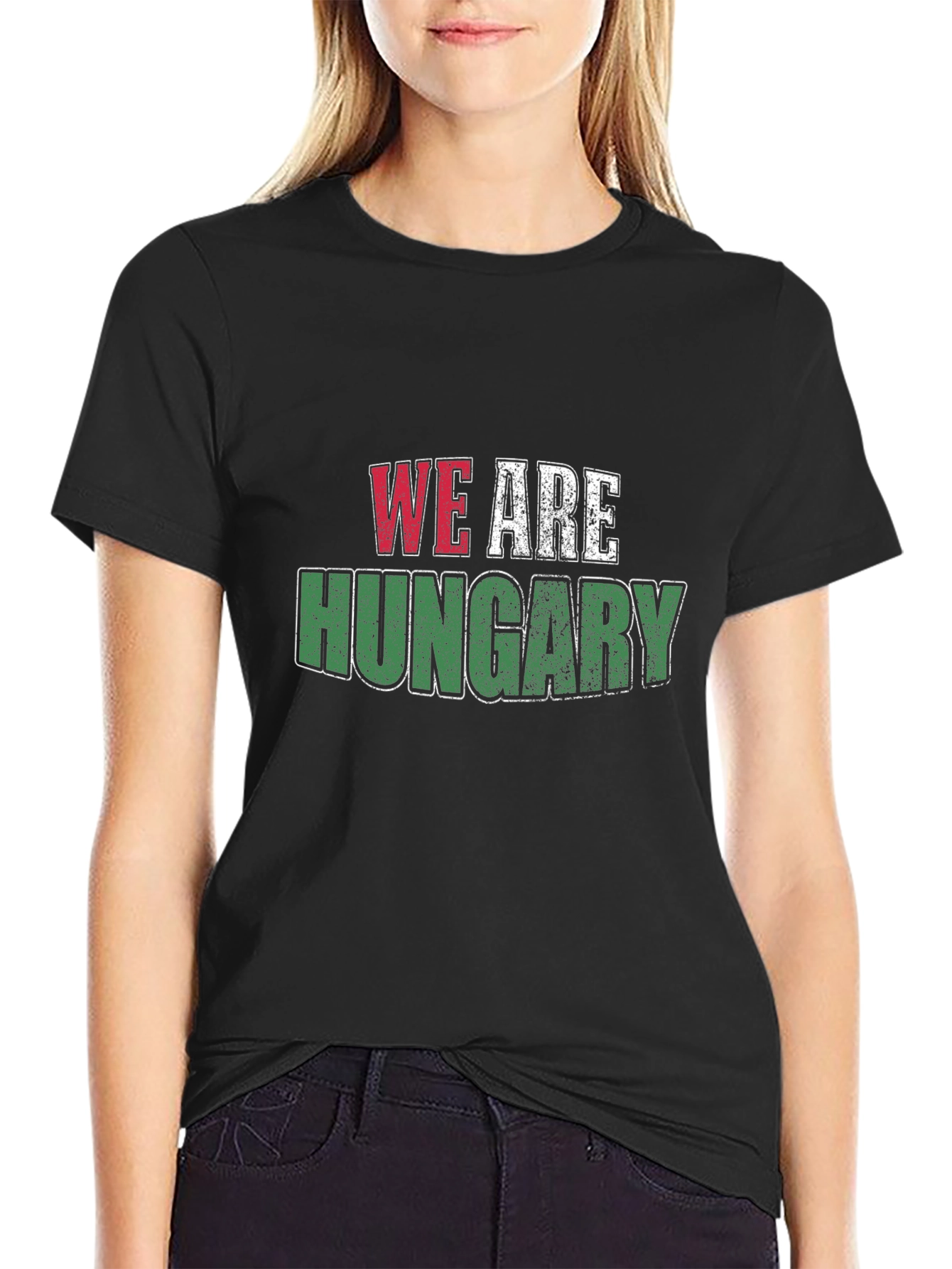 We Are Hungary T-Shirt - Black Cotton Tee