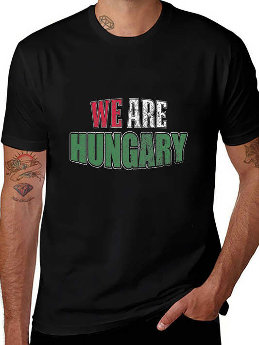 We Are Hungary T-Shirt - Black Cotton Tee