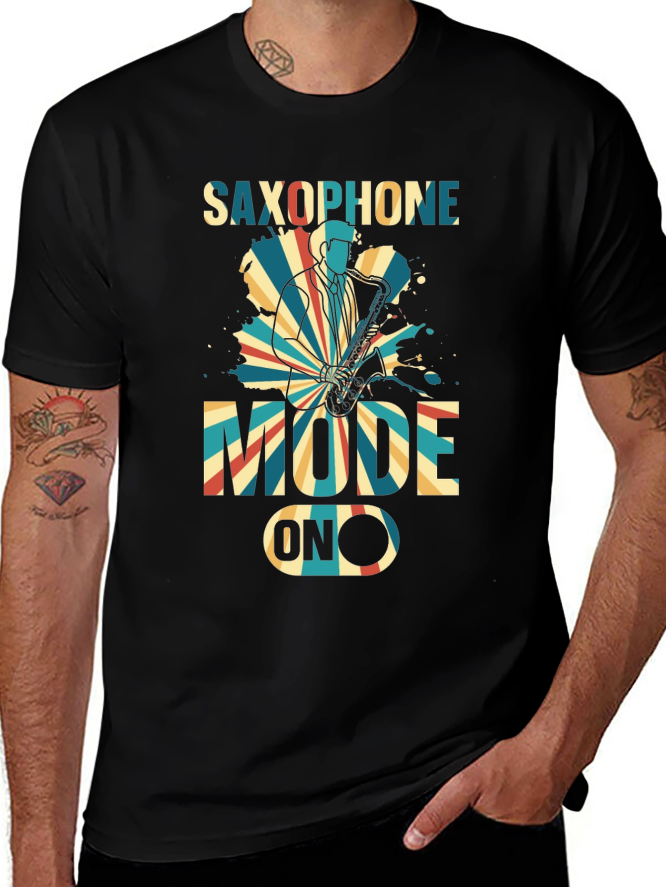 Saxophone Mode ON Graphic T-Shirt