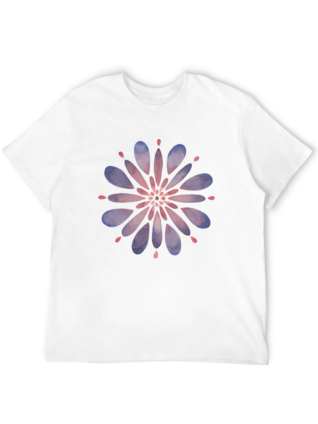 Floral Mandala Graphic Tee - Black Cotton T-Shirt