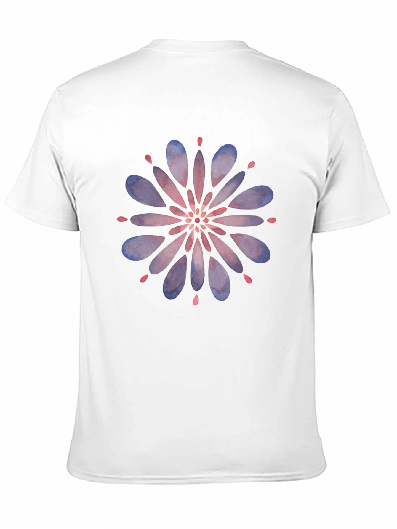 Floral Mandala Graphic Tee - Black Cotton T-Shirt