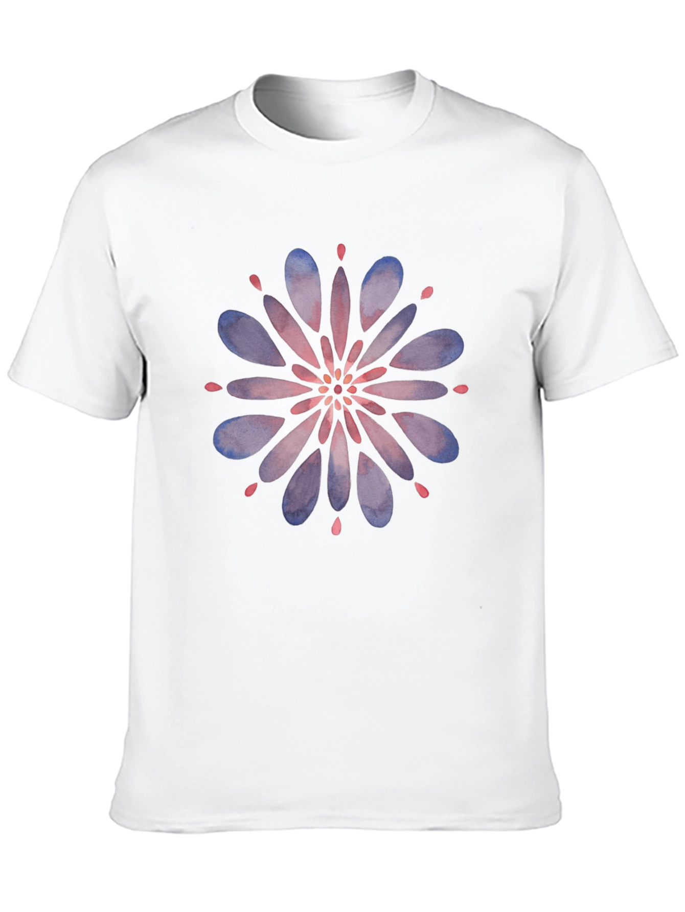 Floral Mandala Graphic Tee - Black Cotton T-Shirt