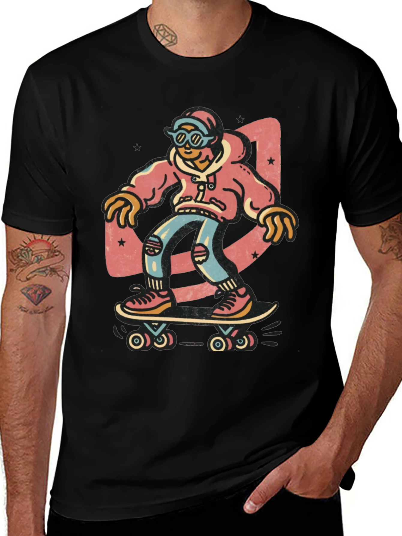 Skater Graphic Tee - Cool & Casual