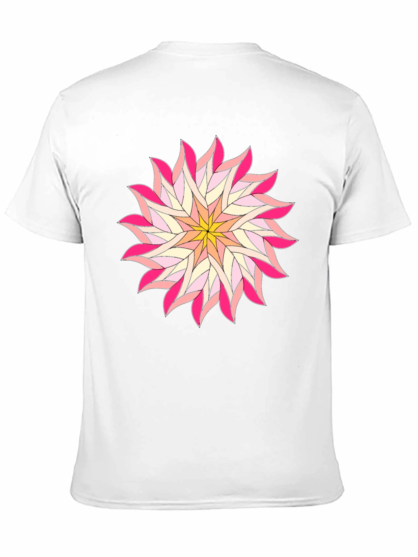 Floral Mandala Graphic T-Shirt - Black