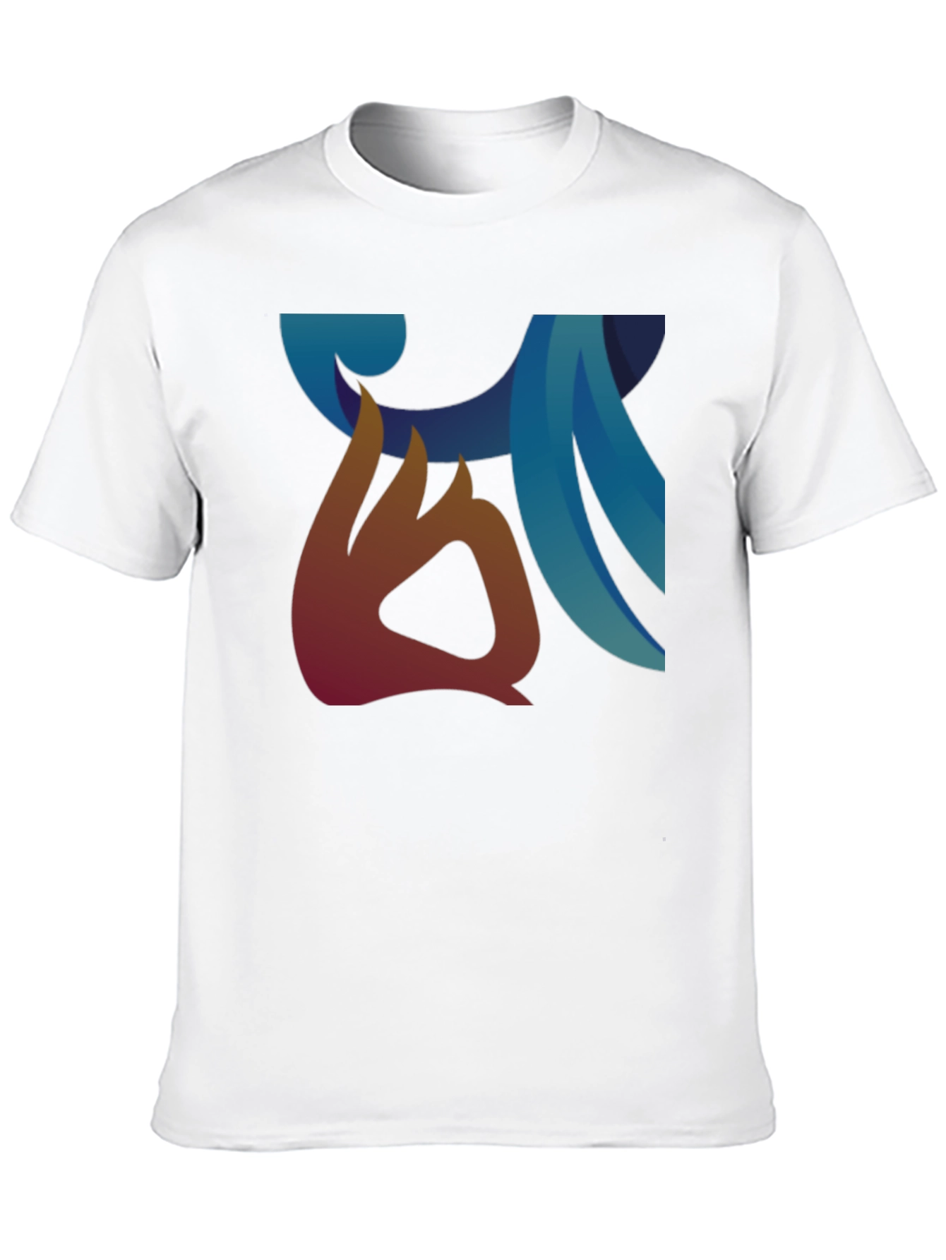 Abstract Graphic Print Black Casual Tee