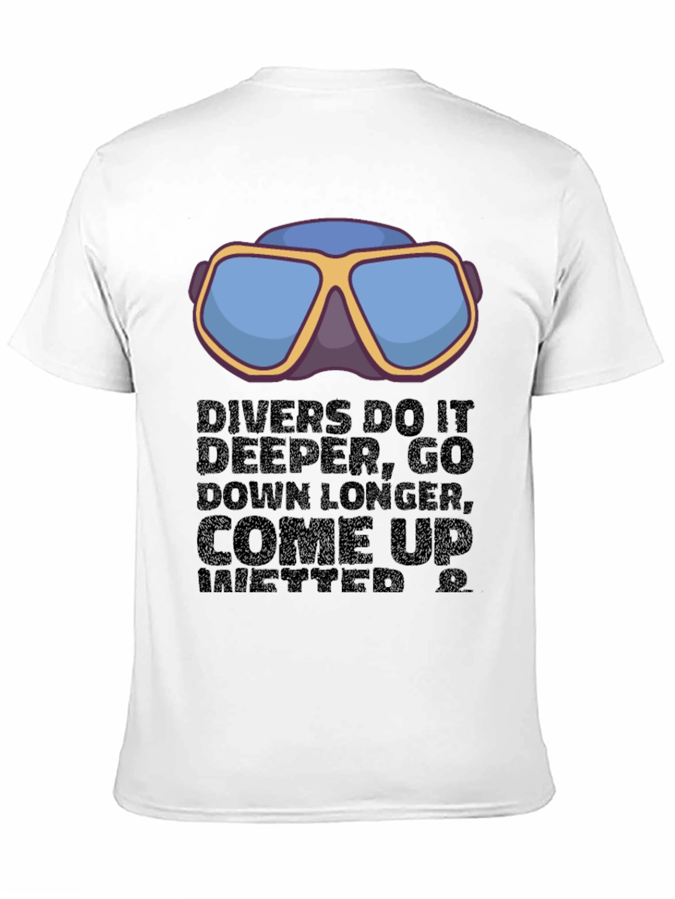 Divers Motto Graphic T-Shirt - Black