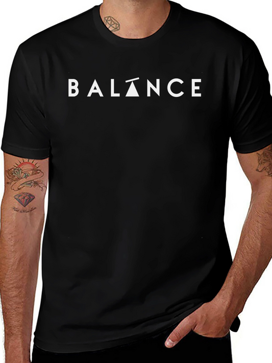 Balance Graphic Tee - Stylish Black Cotton Shirt