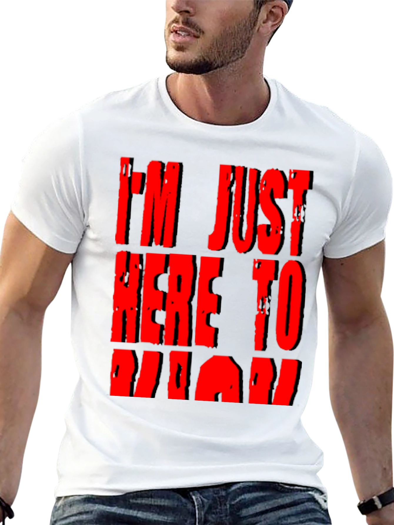 Im Just Here To Board T-Shirt