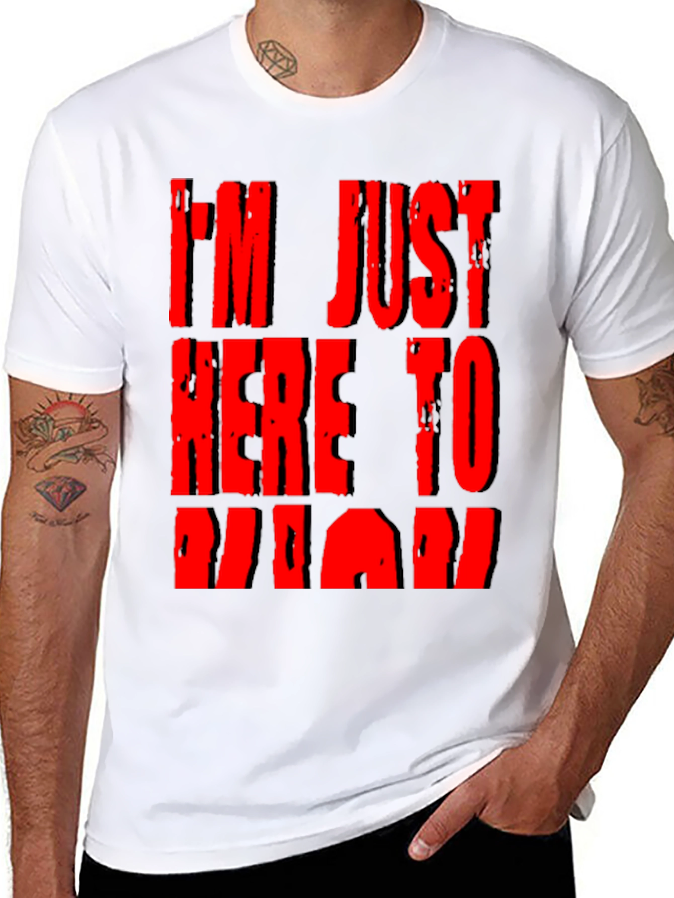 Im Just Here To Board T-Shirt