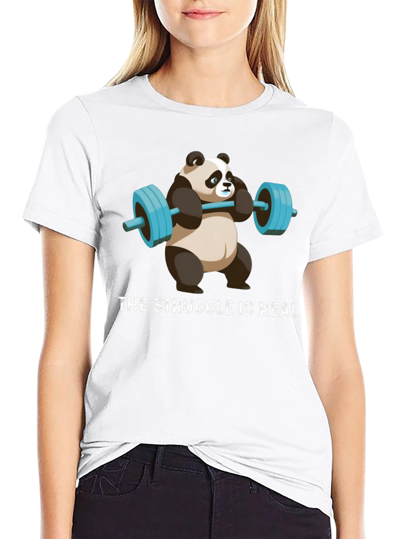 Weightlifting Panda T-Shirt - Funny Gym Apparel