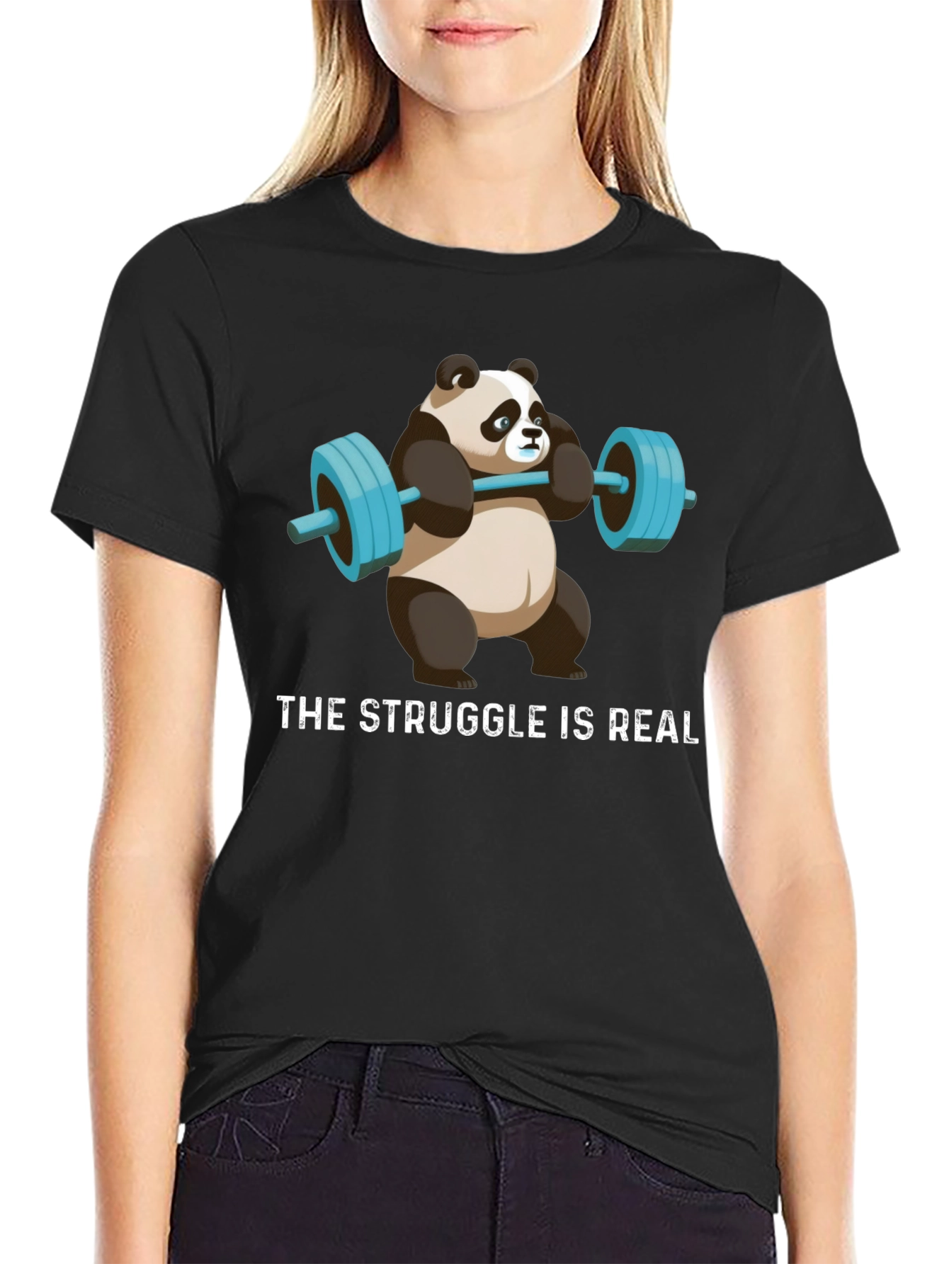 Weightlifting Panda T-Shirt - Funny Gym Apparel