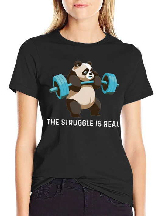 Weightlifting Panda T-Shirt - Funny Gym Apparel