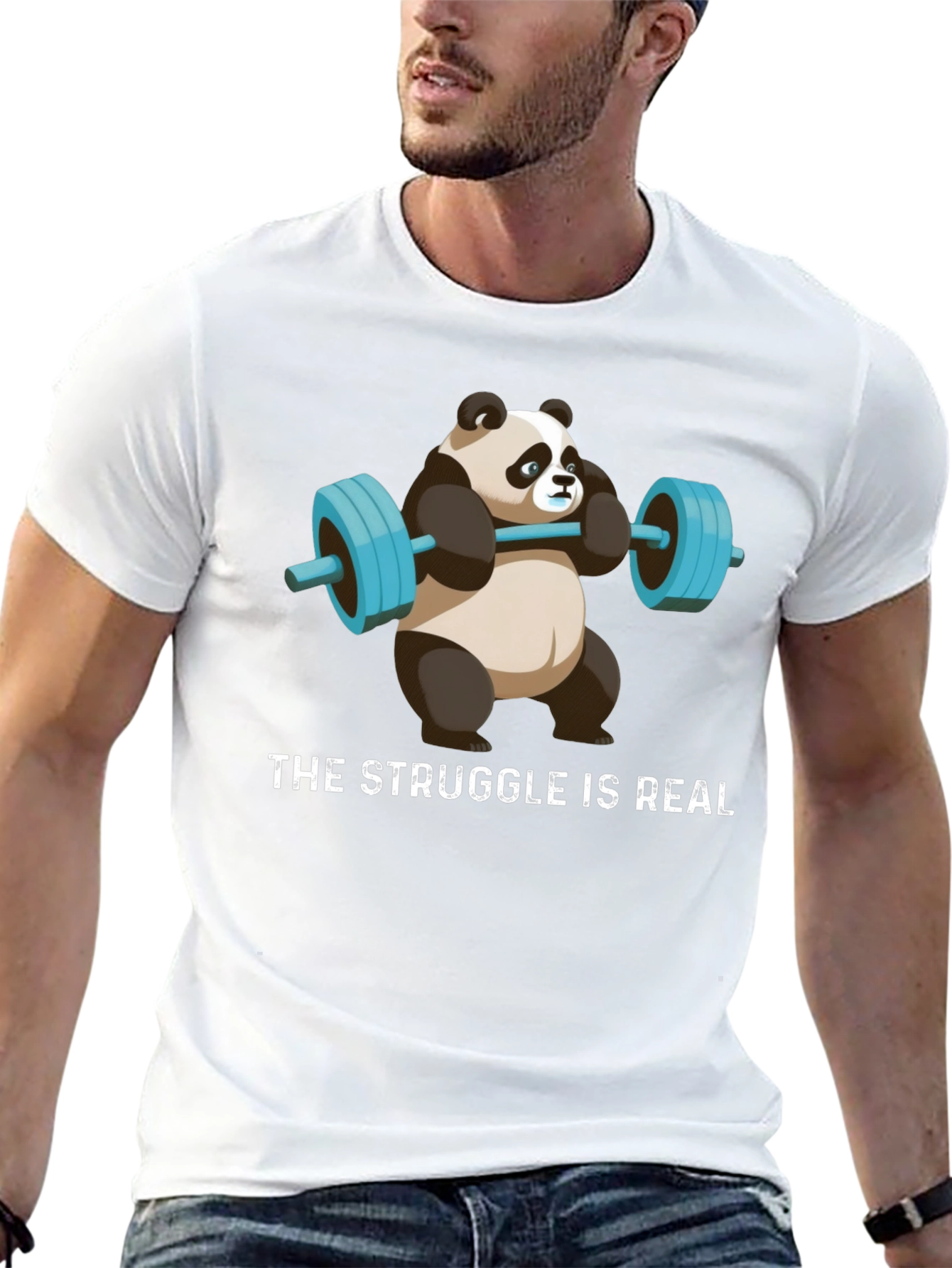 Weightlifting Panda T-Shirt - Funny Gym Apparel