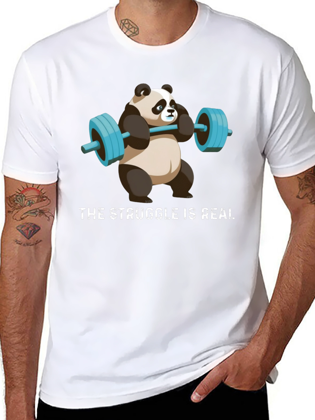 Weightlifting Panda T-Shirt - Funny Gym Apparel