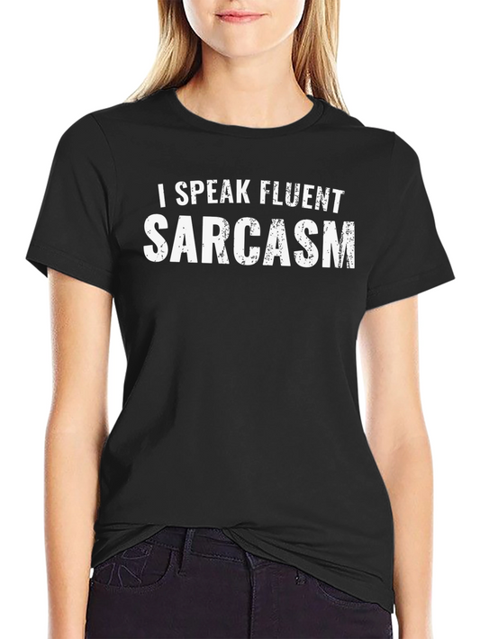 Fluent Sarcasm Graphic Tee - Black Cotton T-Shirt