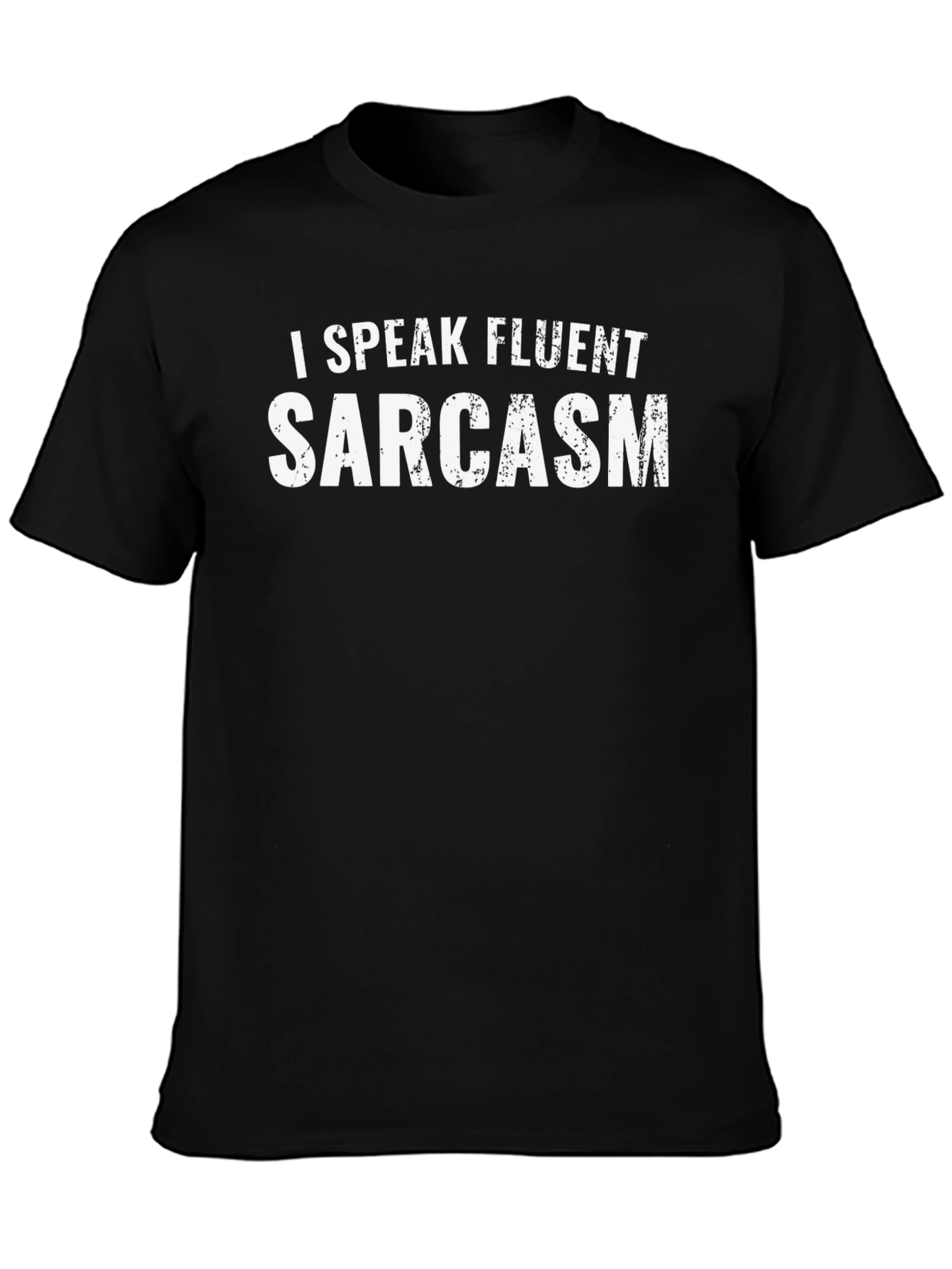 Fluent Sarcasm Graphic Tee - Black Cotton T-Shirt