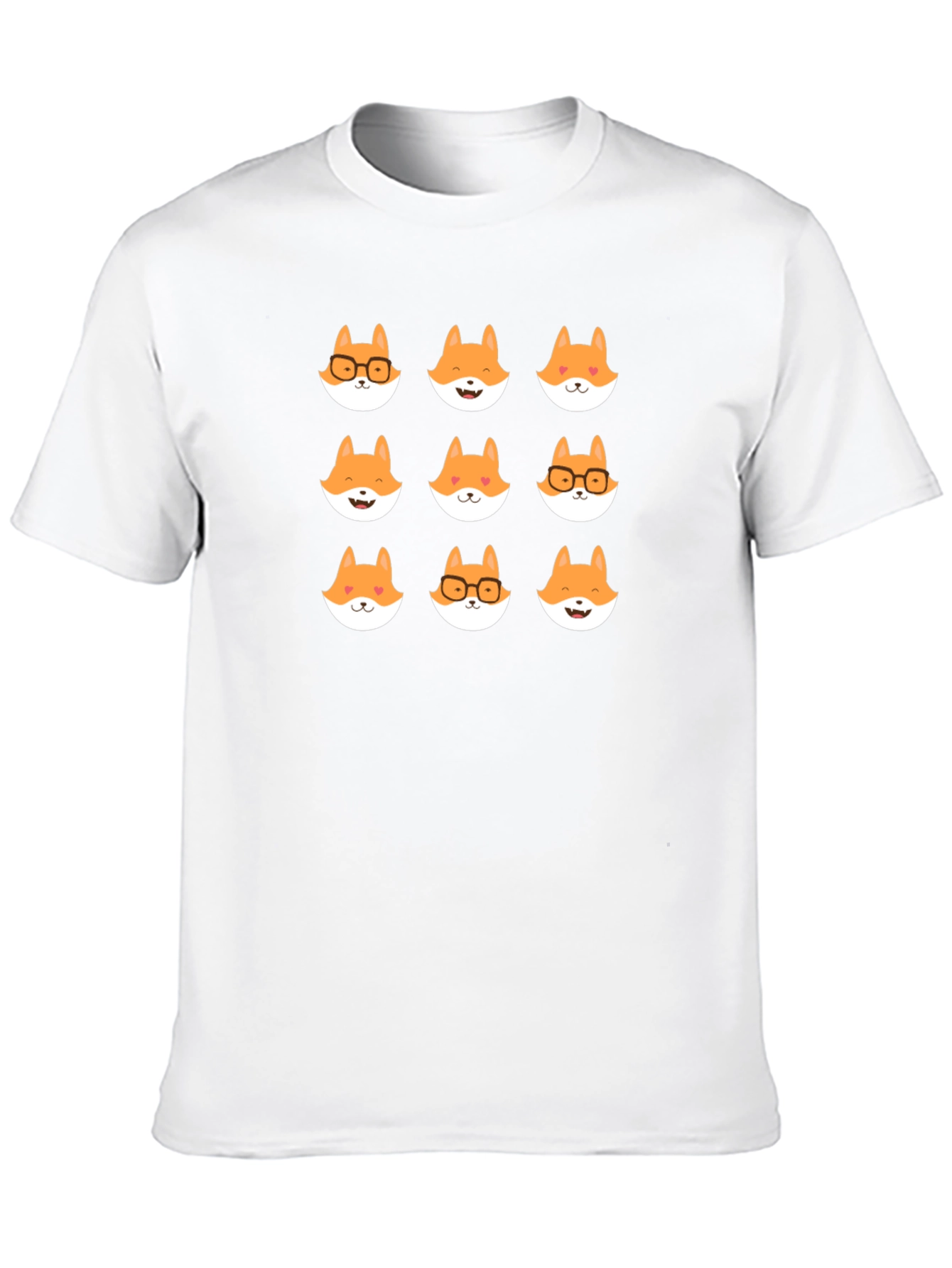 Fox Faces Graphic Tee - Soft Cotton Unisex Shirt