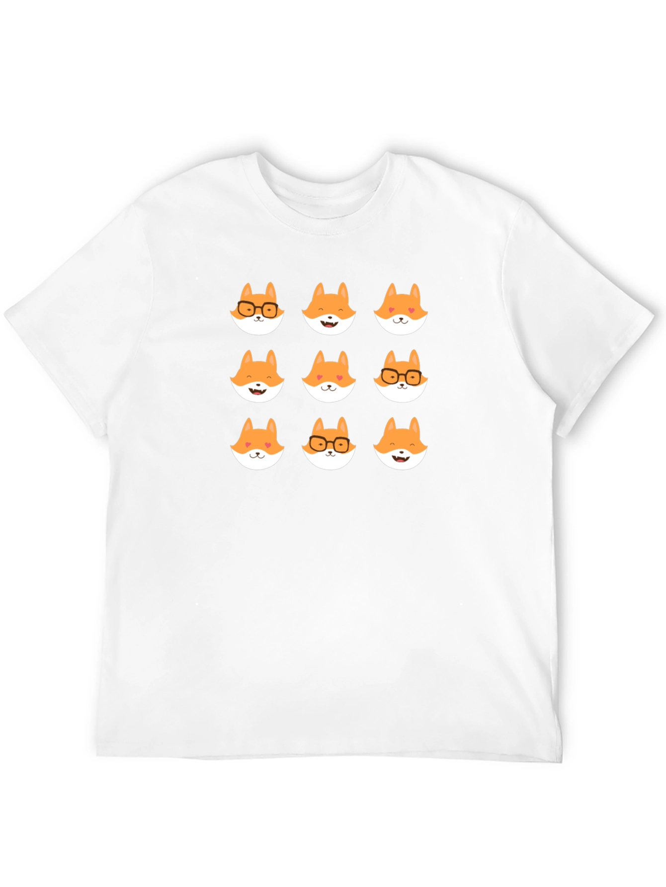 Fox Faces Graphic Tee - Soft Cotton Unisex Shirt