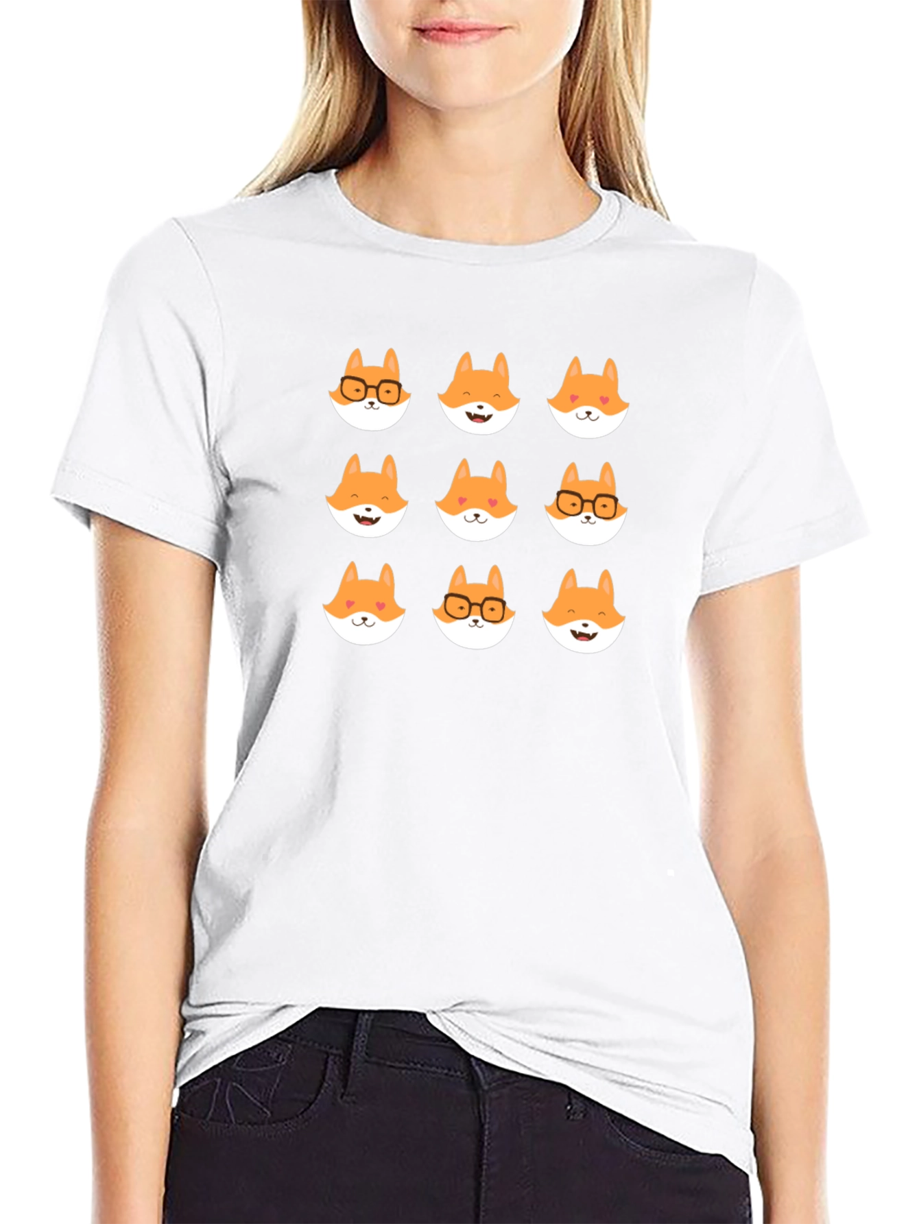 Fox Faces Graphic Tee - Soft Cotton Unisex Shirt