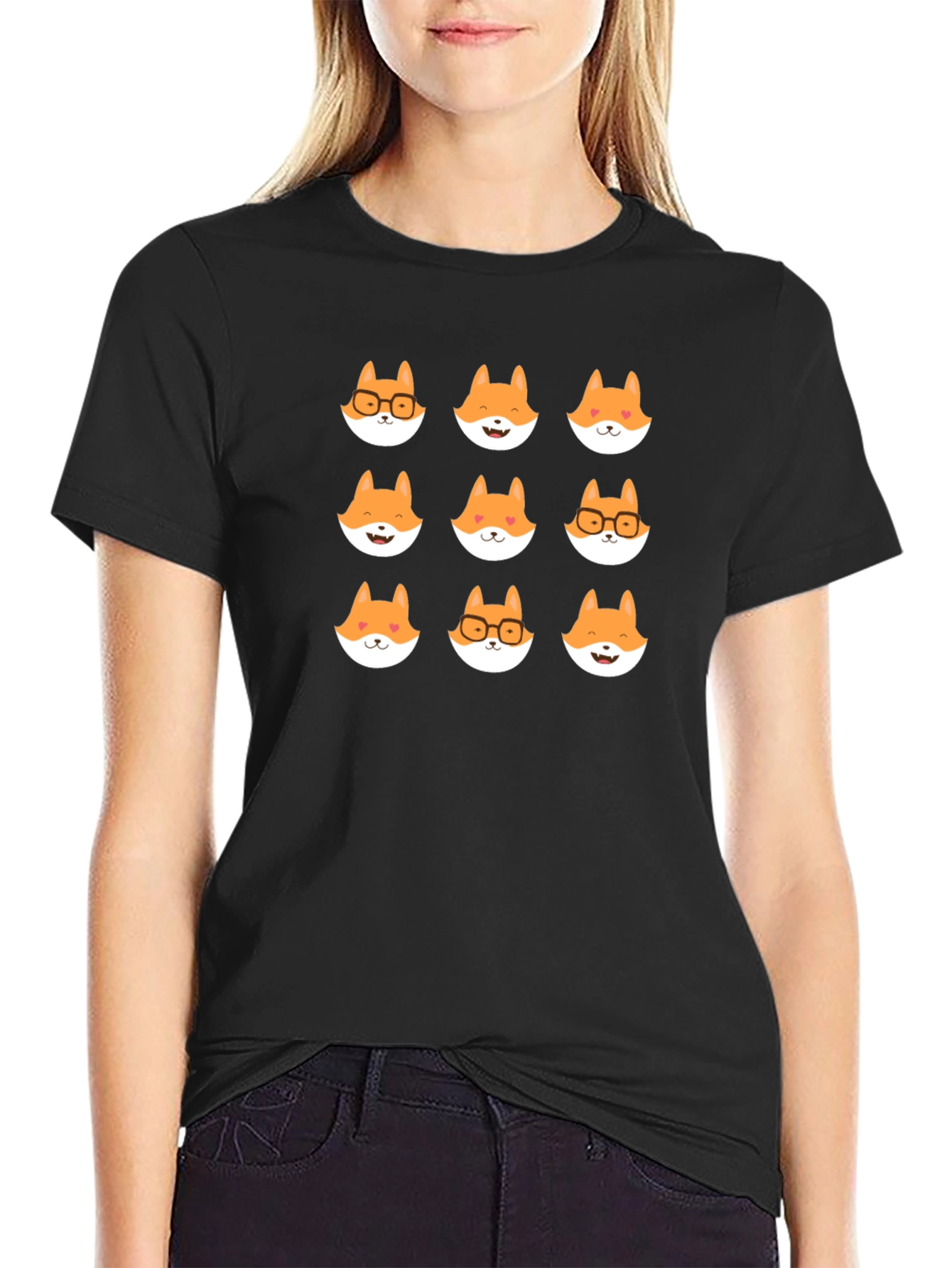 Fox Faces Graphic Tee - Soft Cotton Unisex Shirt
