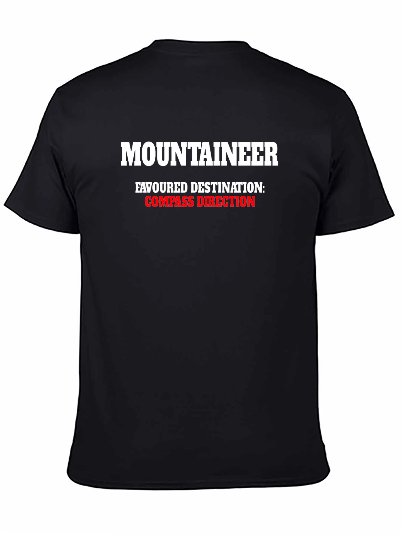 Mountaineer Compass Direction Black T-Shirt