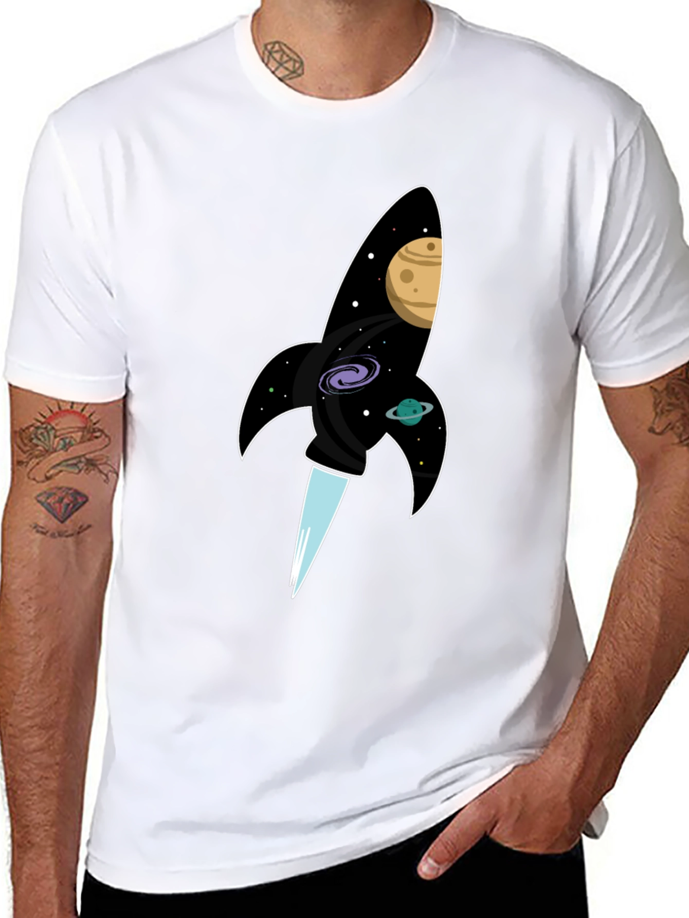 Cosmic Rocket T-Shirt - Blast Off in Style