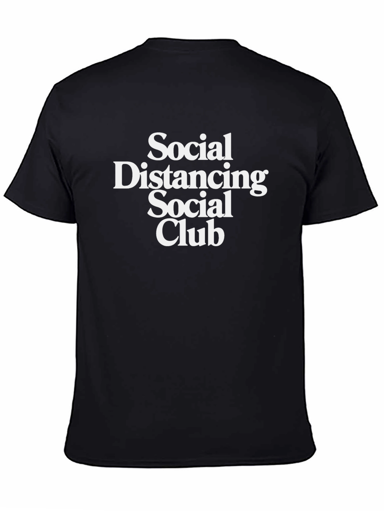 Social Distancing Club Black T-Shirt