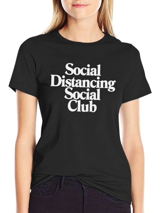 Social Distancing Club Black T-Shirt