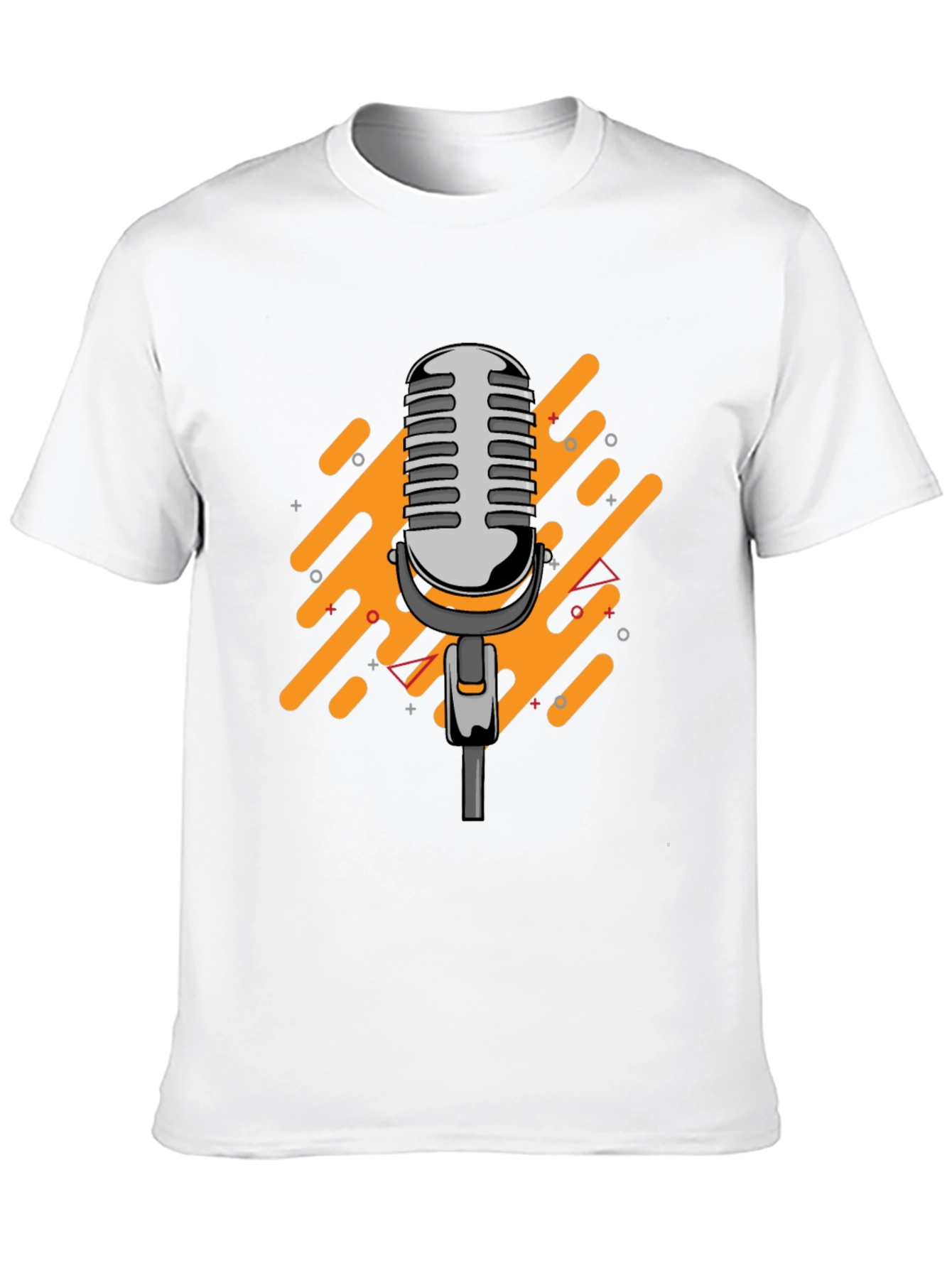Retro Microphone Graphic Black T-Shirt