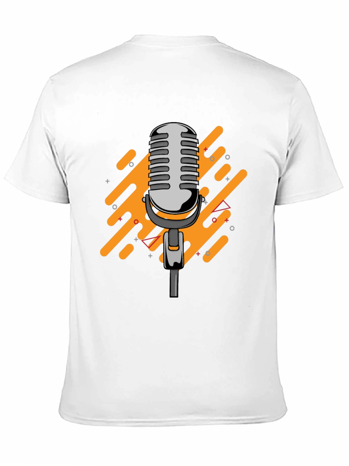 Retro Microphone Graphic Black T-Shirt