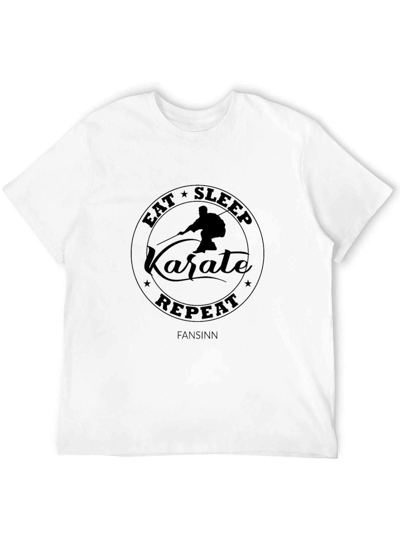 Eat Sleep Karate Repeat T-Shirt Black