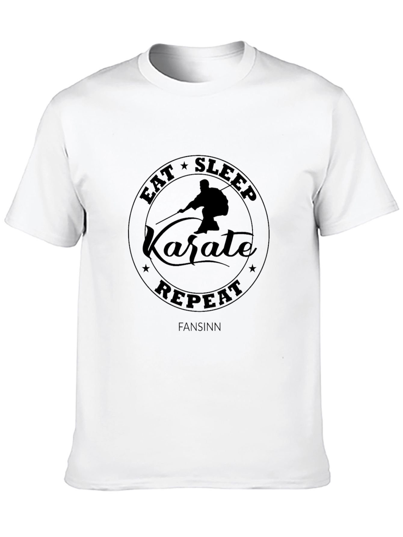 Eat Sleep Karate Repeat T-Shirt Black