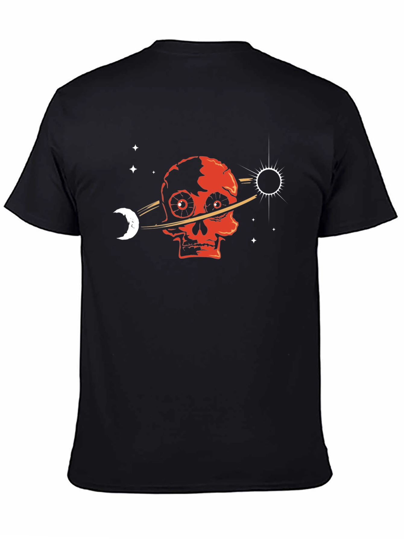 Skull Planet T-Shirt - Gothic Space Design