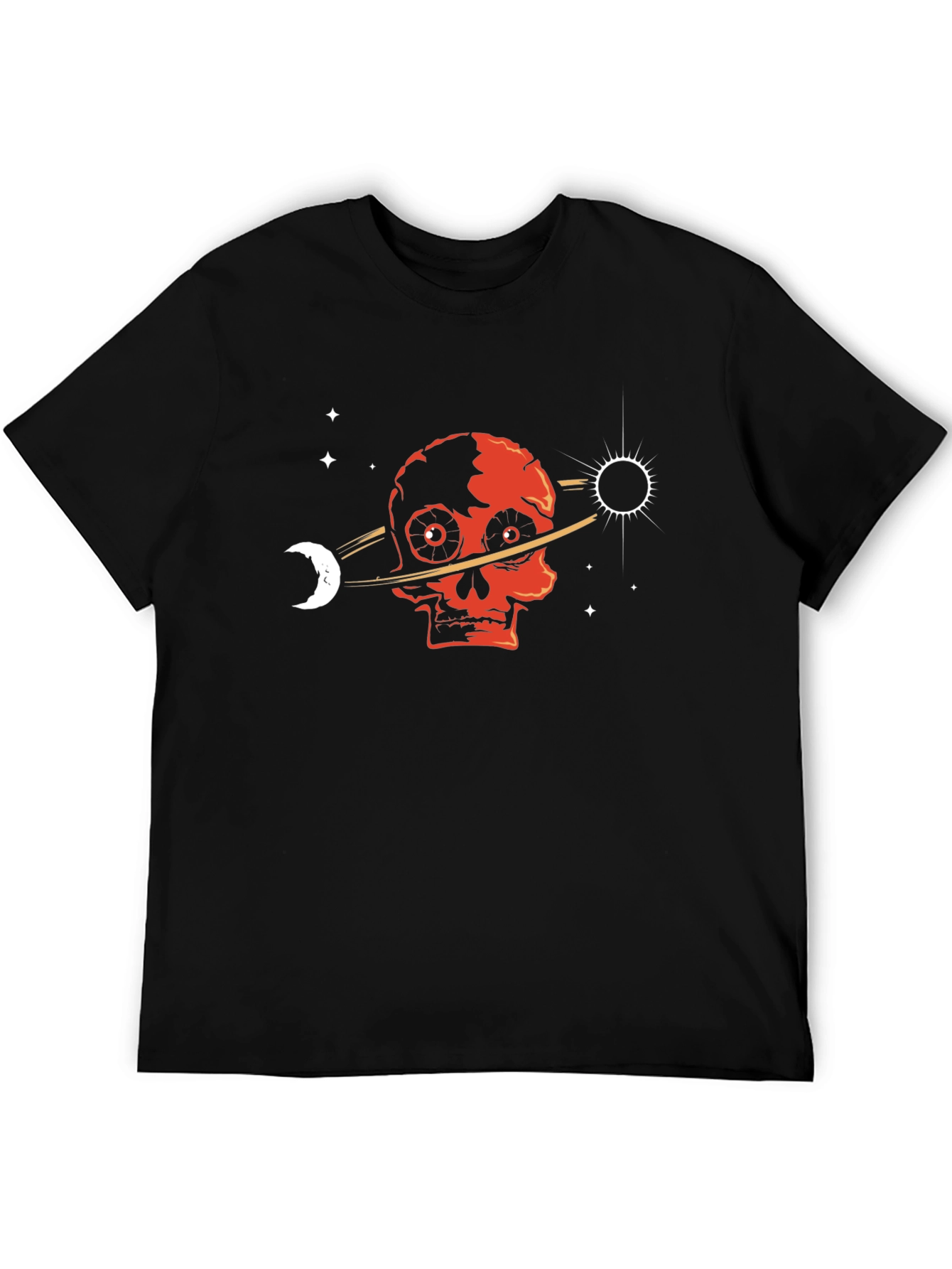 Skull Planet T-Shirt - Gothic Space Design
