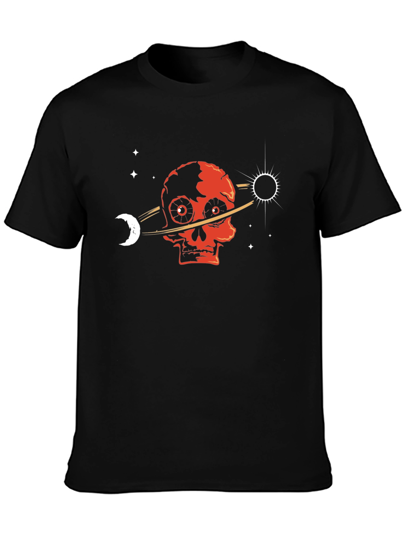 Skull Planet T-Shirt - Gothic Space Design