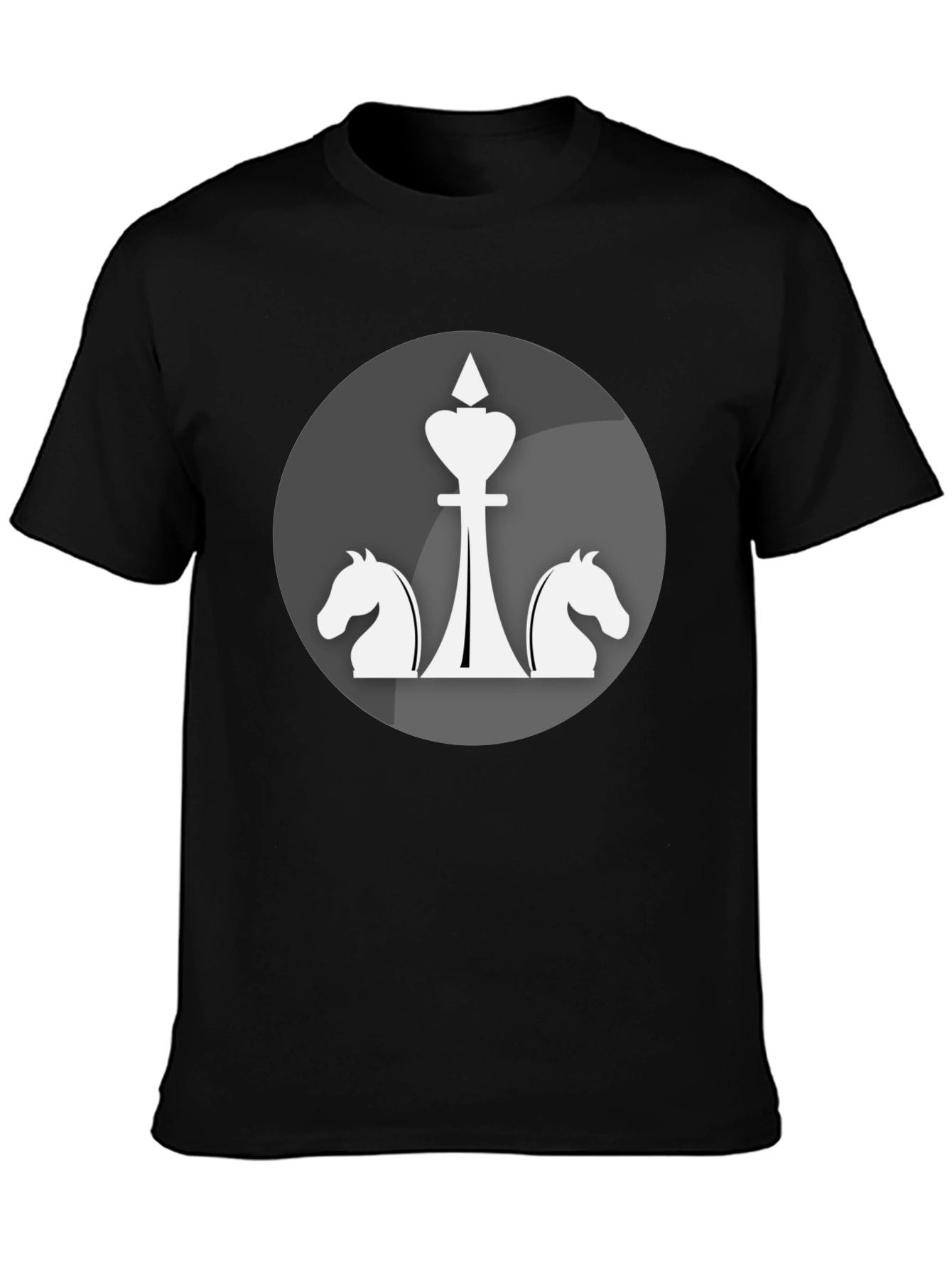 Chess Piece Graphic Tee - Knight & King Design