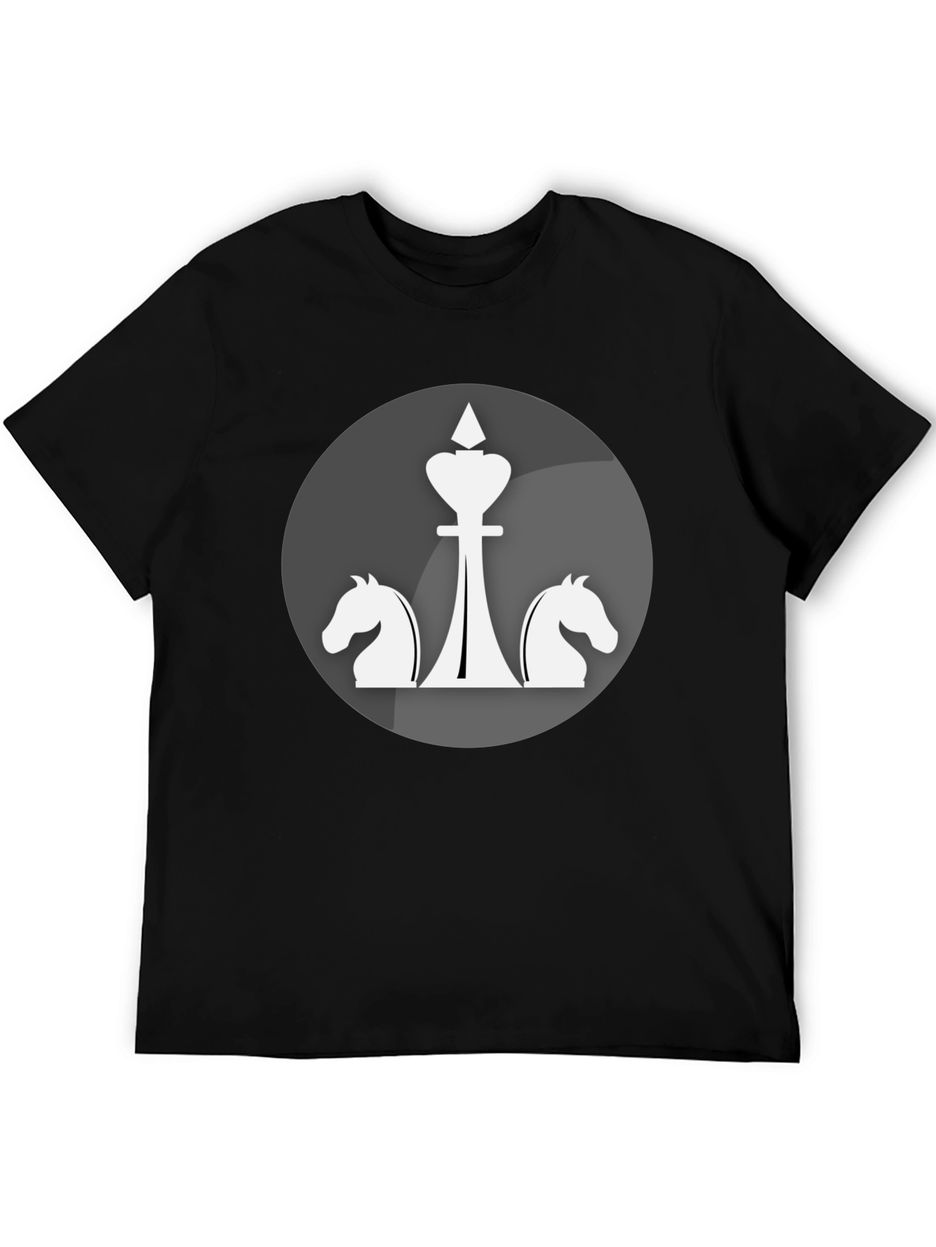 Chess Piece Graphic Tee - Knight & King Design