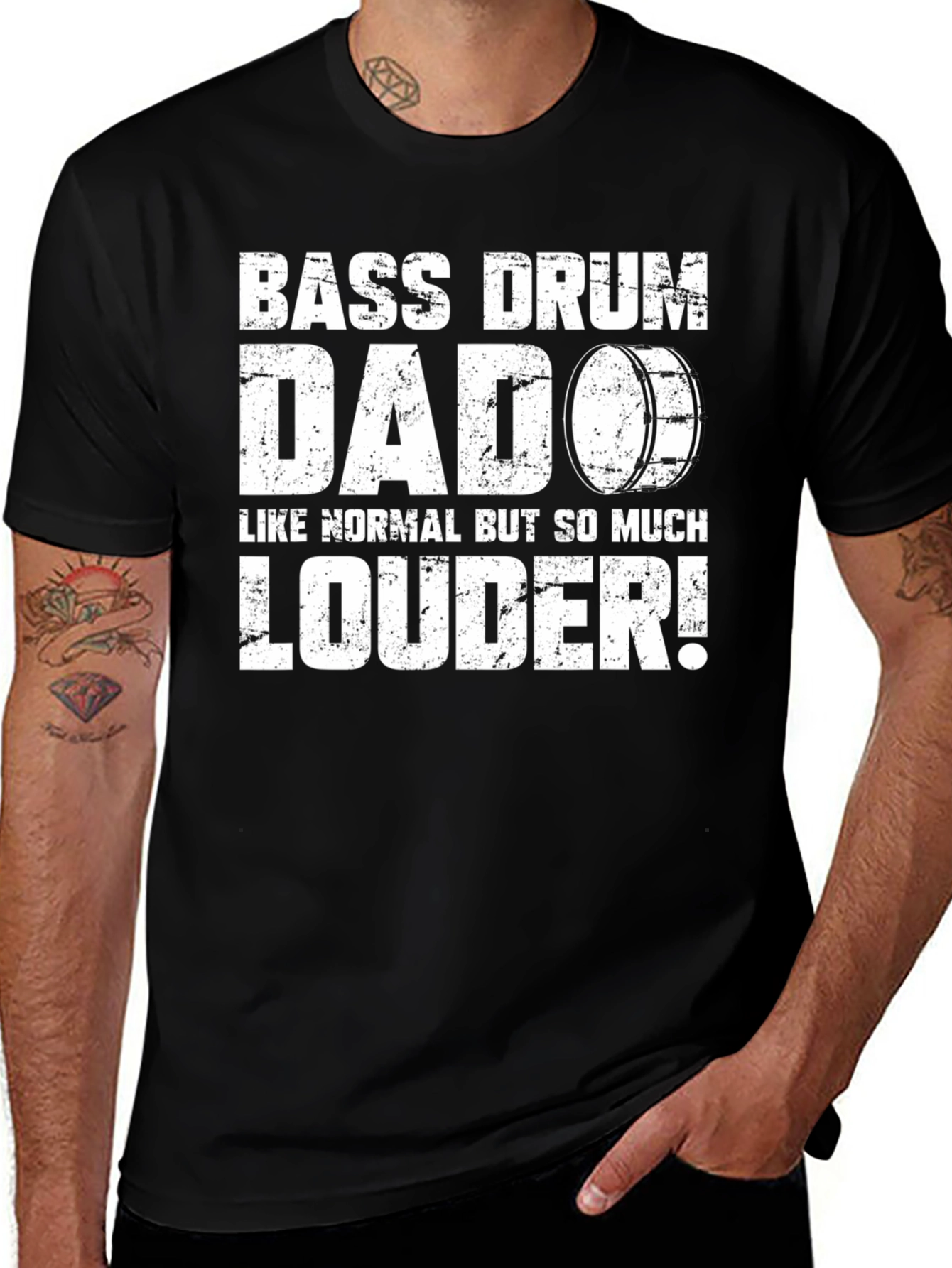Bass Drum Dad T-Shirt - Loud Dad Humor