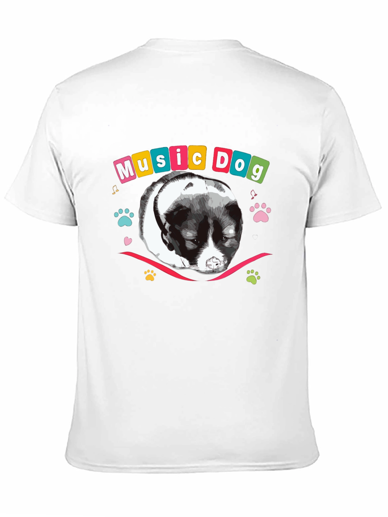 Music Dog Graphic Tee - Mens Black T-Shirt