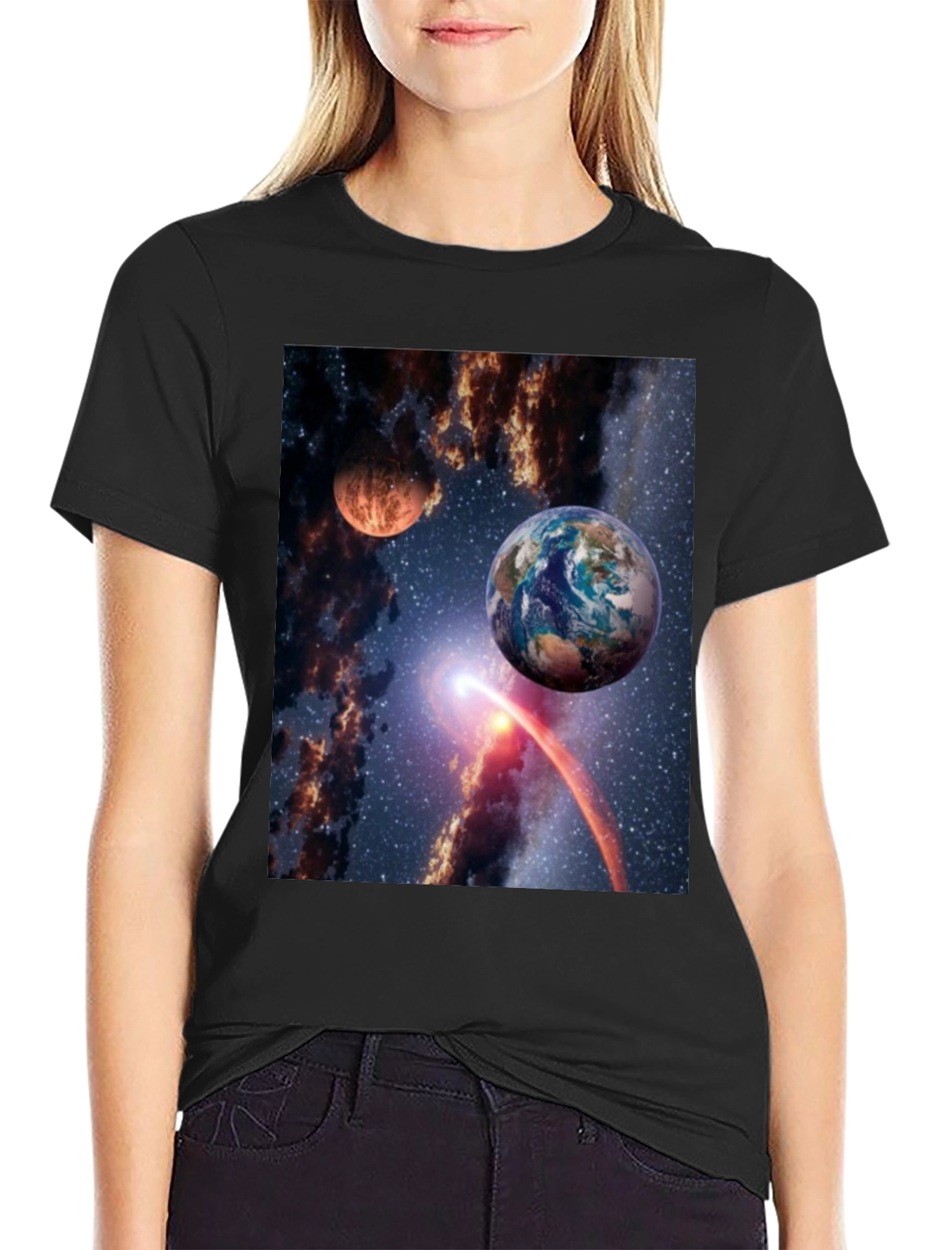 Cosmic T-Shirt: Planets in Space Graphic Tee
