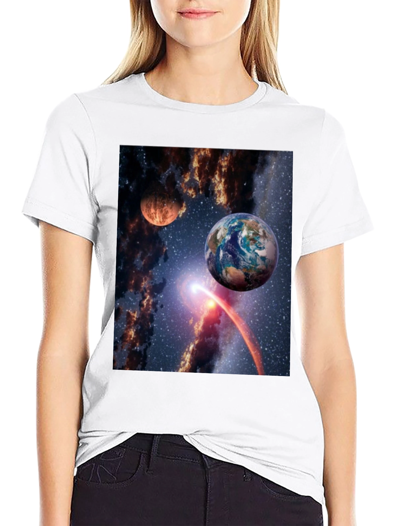 Cosmic T-Shirt: Planets in Space Graphic Tee