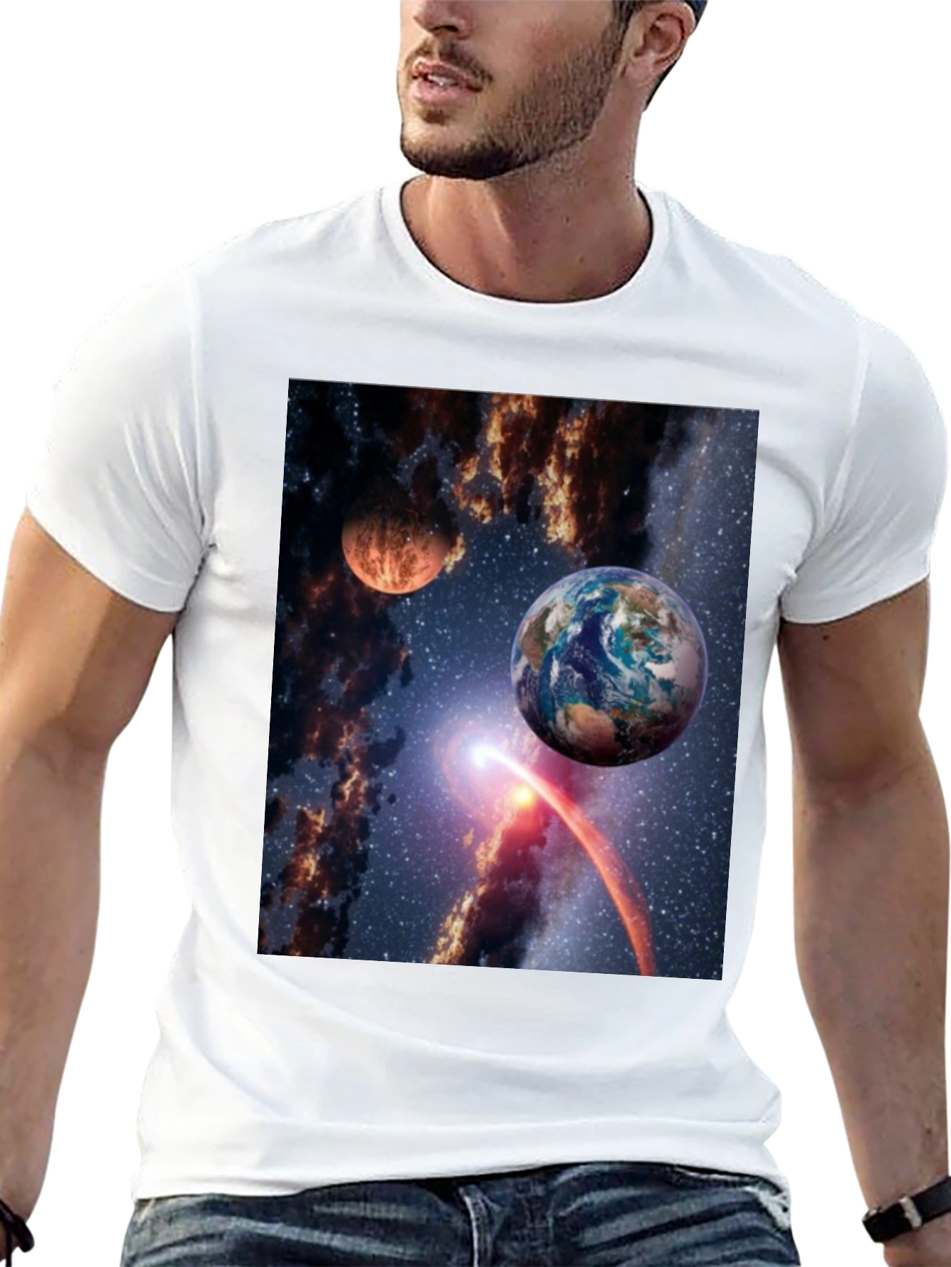 Cosmic T-Shirt: Planets in Space Graphic Tee