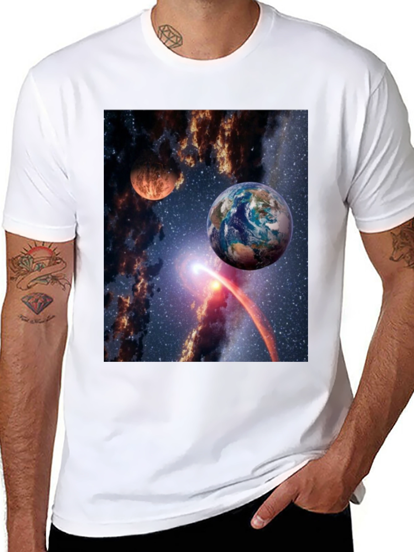 Cosmic T-Shirt: Planets in Space Graphic Tee