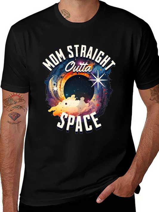 Mom Straight Outta Space Graphic T-Shirt