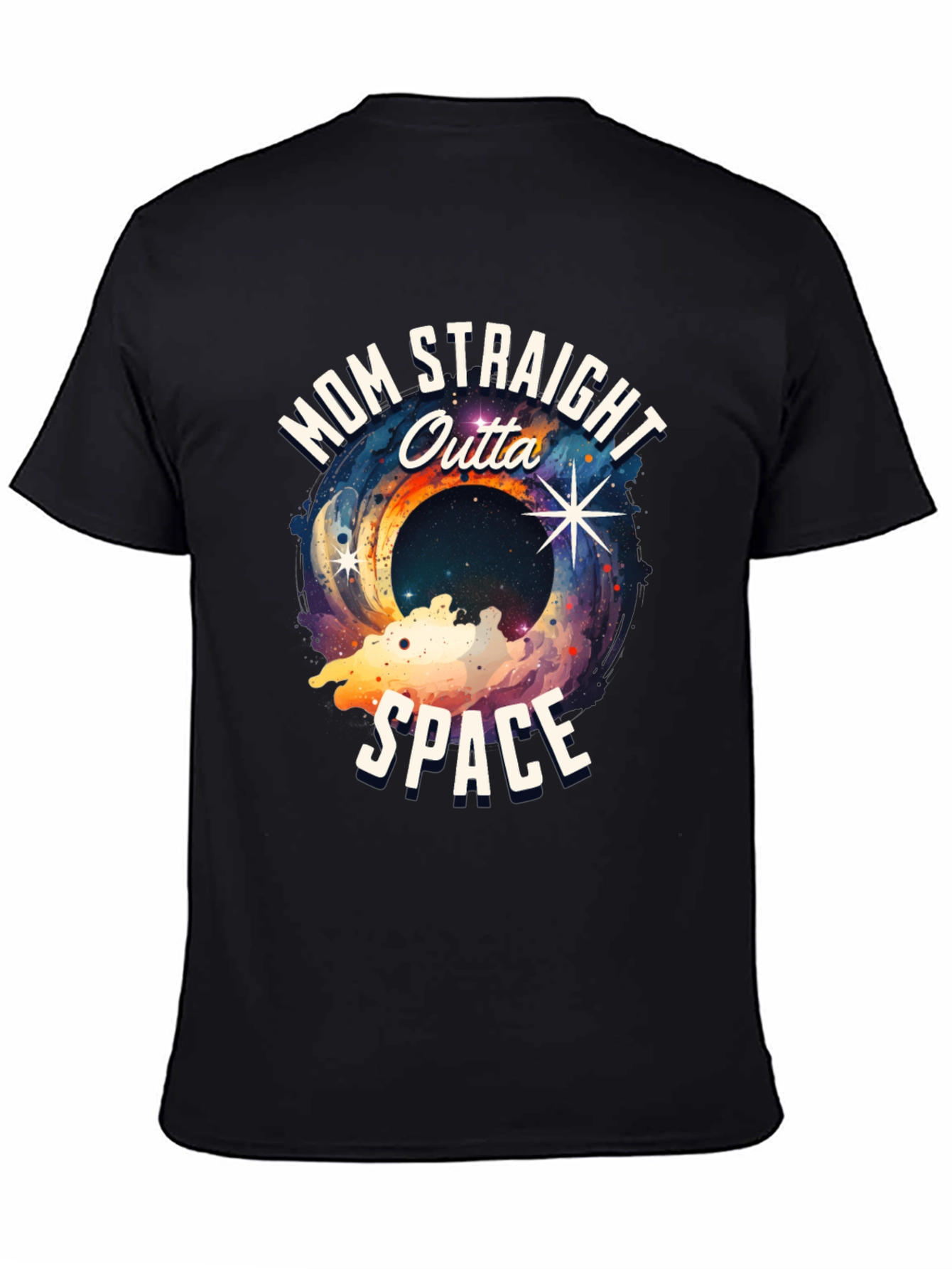 Mom Straight Outta Space Graphic T-Shirt