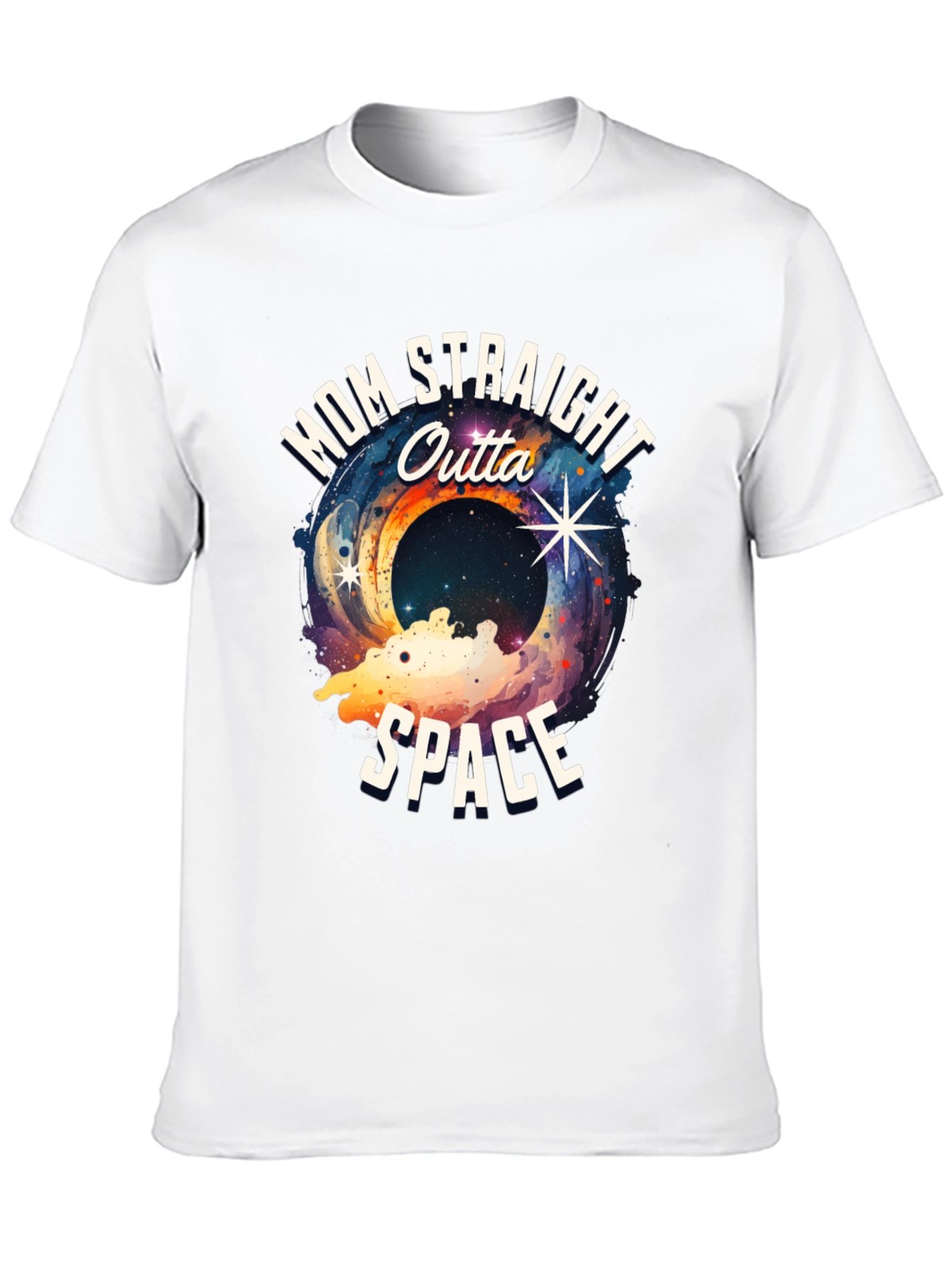 Mom Straight Outta Space Graphic T-Shirt